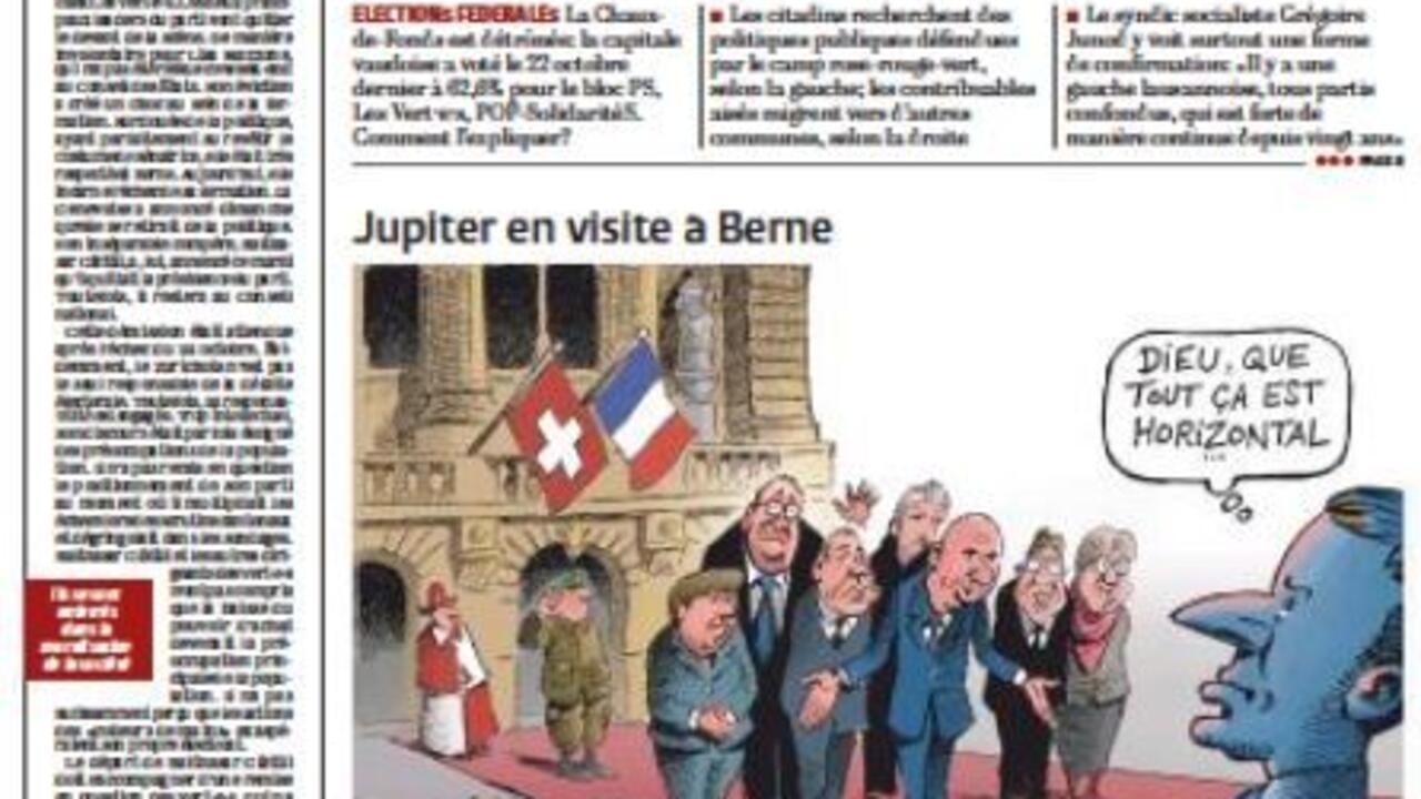 In the press - E. Macron's visit to Switzerland: "The French debate likes what shakes and what shines"